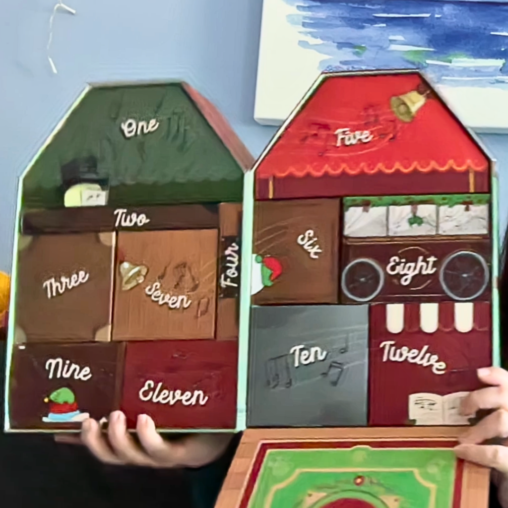 Open Woobles Advent Calendar for 2026 with 12 numbered boxes inside.